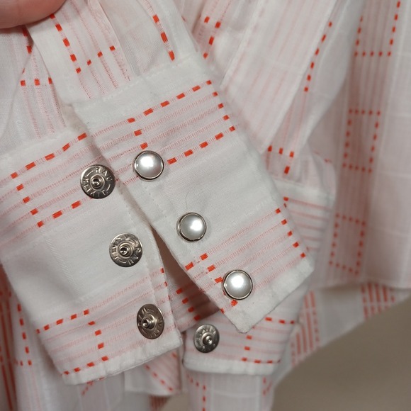 Fenton Vintage Western Pearl Snap Dashed Windopane Check Rockabilly Cowboy Shirt - Picture 5 of 7